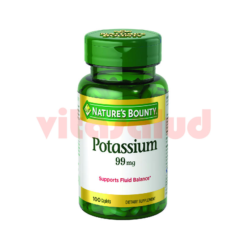 NATURE´S BOUNTY POTASSIUM 99 MG 100 CAPLETAS Vitasalud