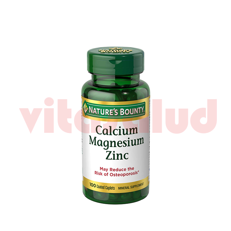 NATURE’S BOUNTY CALCIOMAGNESIOZINC CON VITAMINA D3 100 TABL Vitasalud