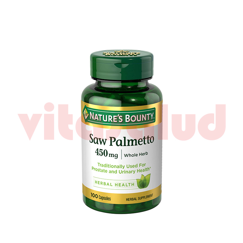 NATURE’S BOUNTY SAW PALMETTO 450MG 100 CAPS Vitasalud