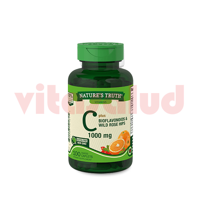 NATURE’S TRUTH VITAMINA C 1000MG CON BIOFLAVONOIDES 100 CAPLETAS