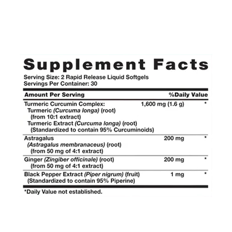 NT1407 NATURES TRUTH TURMERIC O CURCUMA 1600MG 60 CAPS ETIQ