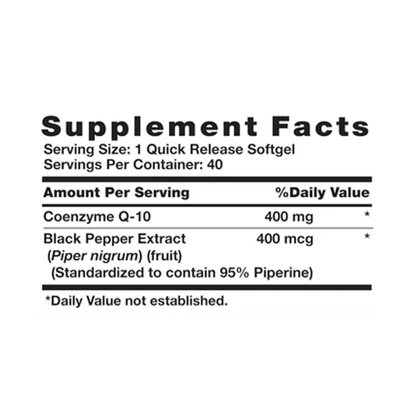 NT933 NATURES TRUTH CO Q 10 400 MG 40C ETIQ
