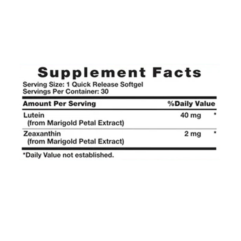 NT510 NATURES TRUTH LUTEÖNA & ZEAXANTHIN 40MG 30 CAPS ETIQ