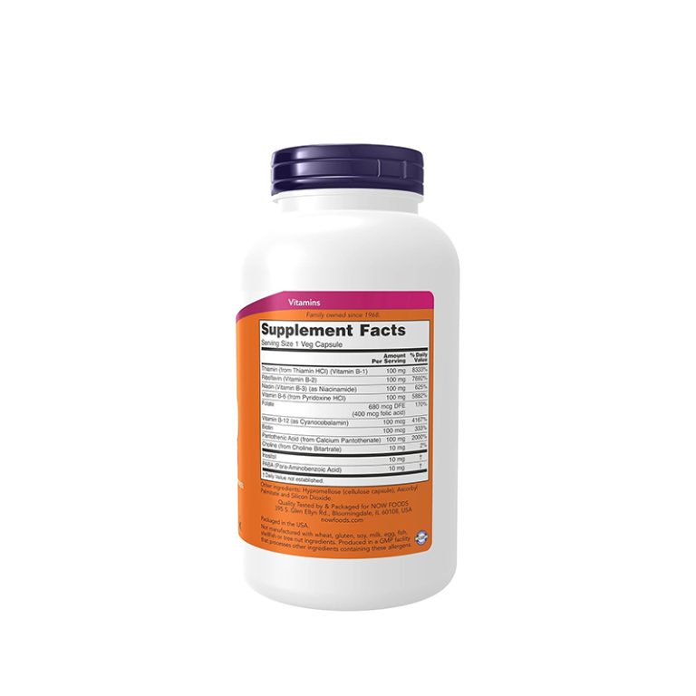 Complément Alimentaire NOW Foods Vitamin B-100 - 100 Gélules - Origine USA
