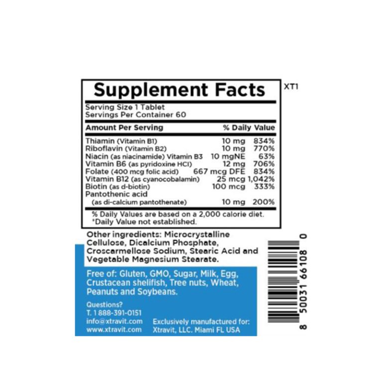 B COMPLEX WITH FOLIC ACID 30T Vitasalud