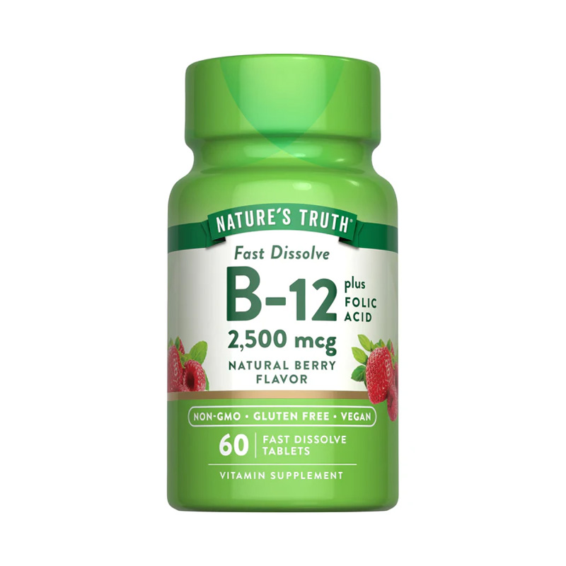 NT1130 NATURES TRUTH B 12 2500MCG + FOLIC ACID 60T