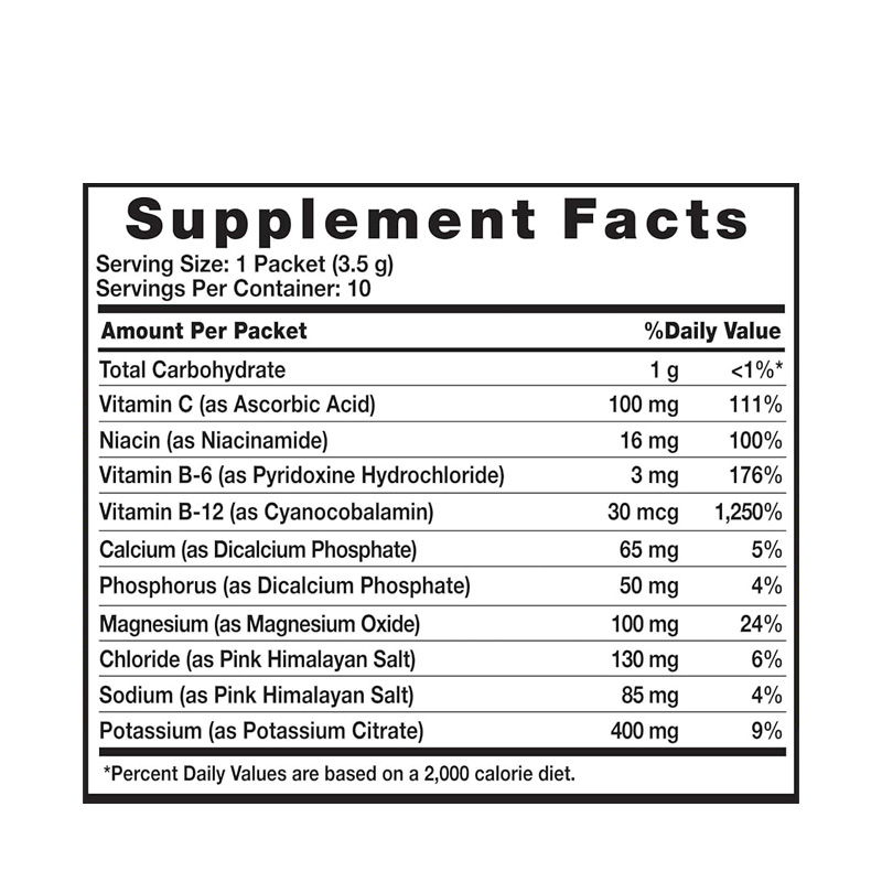 NT30731 NATURES TRUTH ELECTROLYTE HYDRATION + B VITAMINS STICKS LEMON 10 STICKS ETIQ