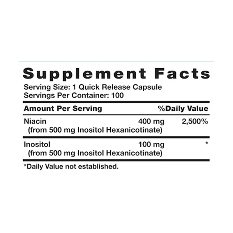 NT1231 NATURES TRUTH NIACIN FLUSHFREE 500MG 100C ETIQ