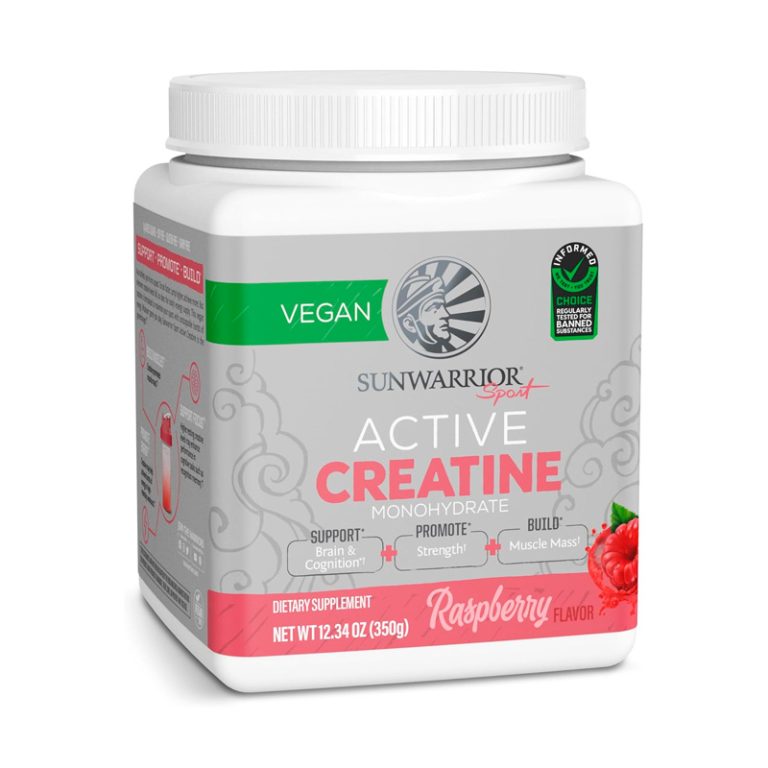 SUNWARRIOR CREATINE ACTIVE VEGAN 12.34 OZ RASPBERRY FLAVOR – Vitasalud