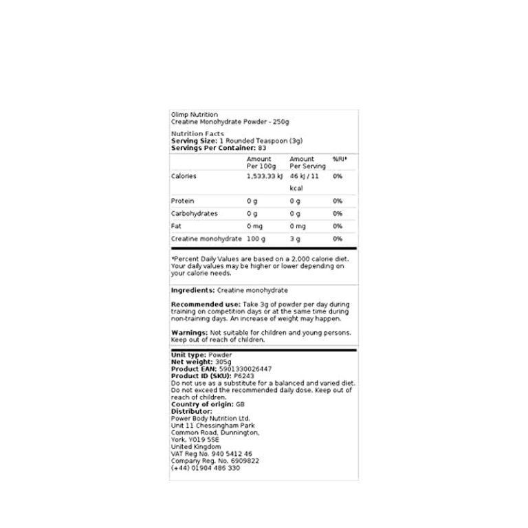 Creatine Monohydrate Creapure - 500 Gr - Olimp | Qualité à Petit Prix - Foto 9