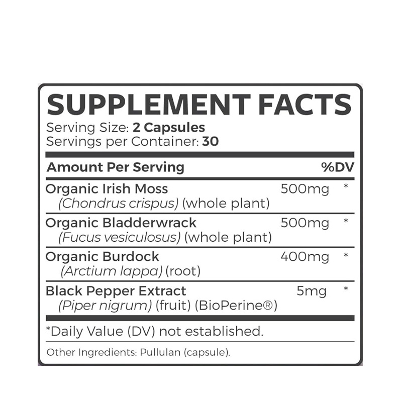 HM0040 HEALTHS HARMONY SEA MOSS 60 CAPS ETIQ