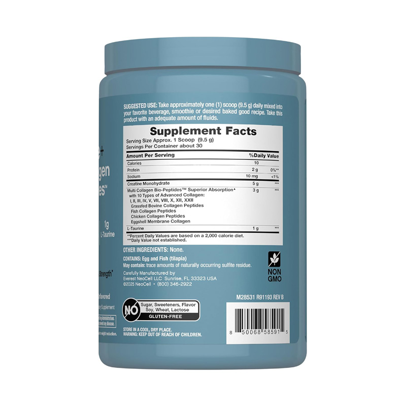 M28531 NEOCELL CREATINE MULTI COLLAGEN PROTEIN 10oz sin sabor, 30 servicios ETIQ