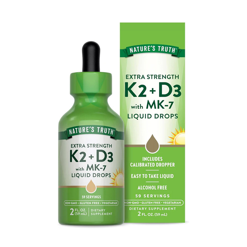 NT18621 NATURES TRUTH D3 + K2 LIQUID 2oz1