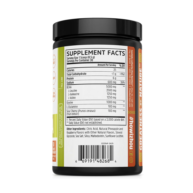ZH46268 ZHOU BCAA MUSCLE SABOR TROPICAL PUNCH 9.6 OZ ETIQ