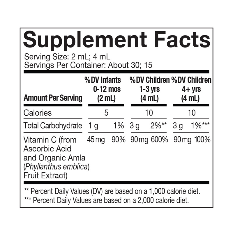 CH13275 CHILDLIFE INFANT VITAMIN C ORGANIC 2oz sin sabor, sin azucar ETIQ