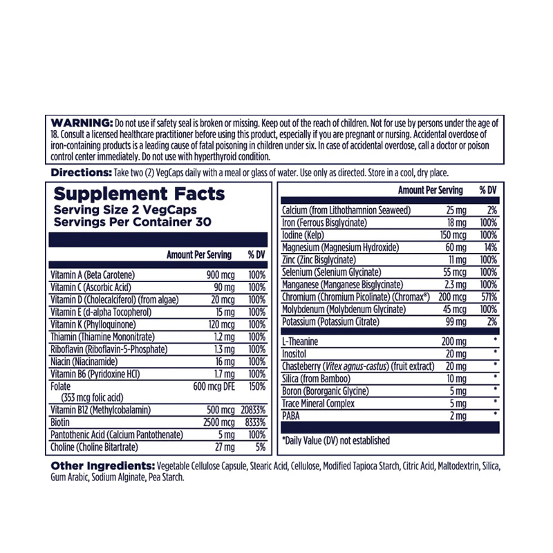 K17720 KAL WOMENS 18+ MULTIVITAMIN 60C ETIQ