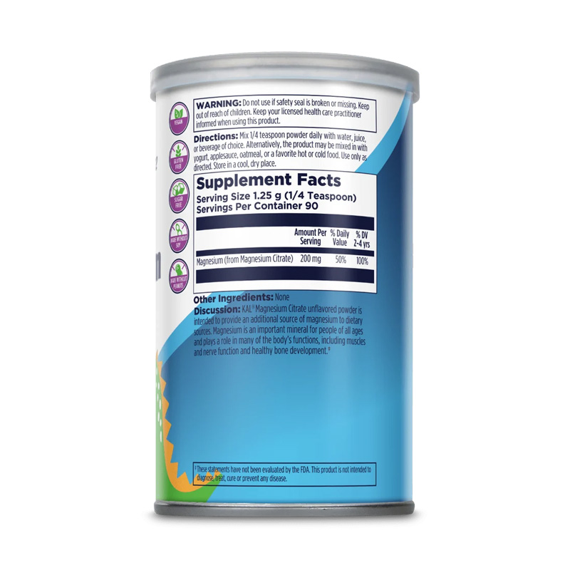 K26932 KAL MAGNESIUM CITRATE POWDER 4oz ETIQ
