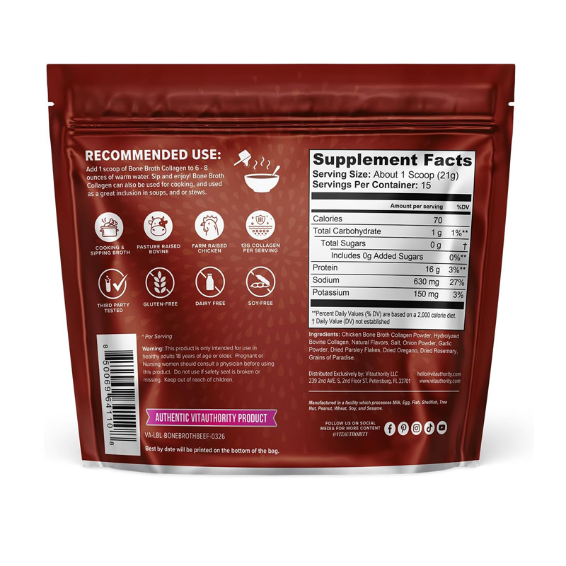VTH4110 VITAUTHORITY BONE BROTH BEEF&HERB 10.9 ETIQ